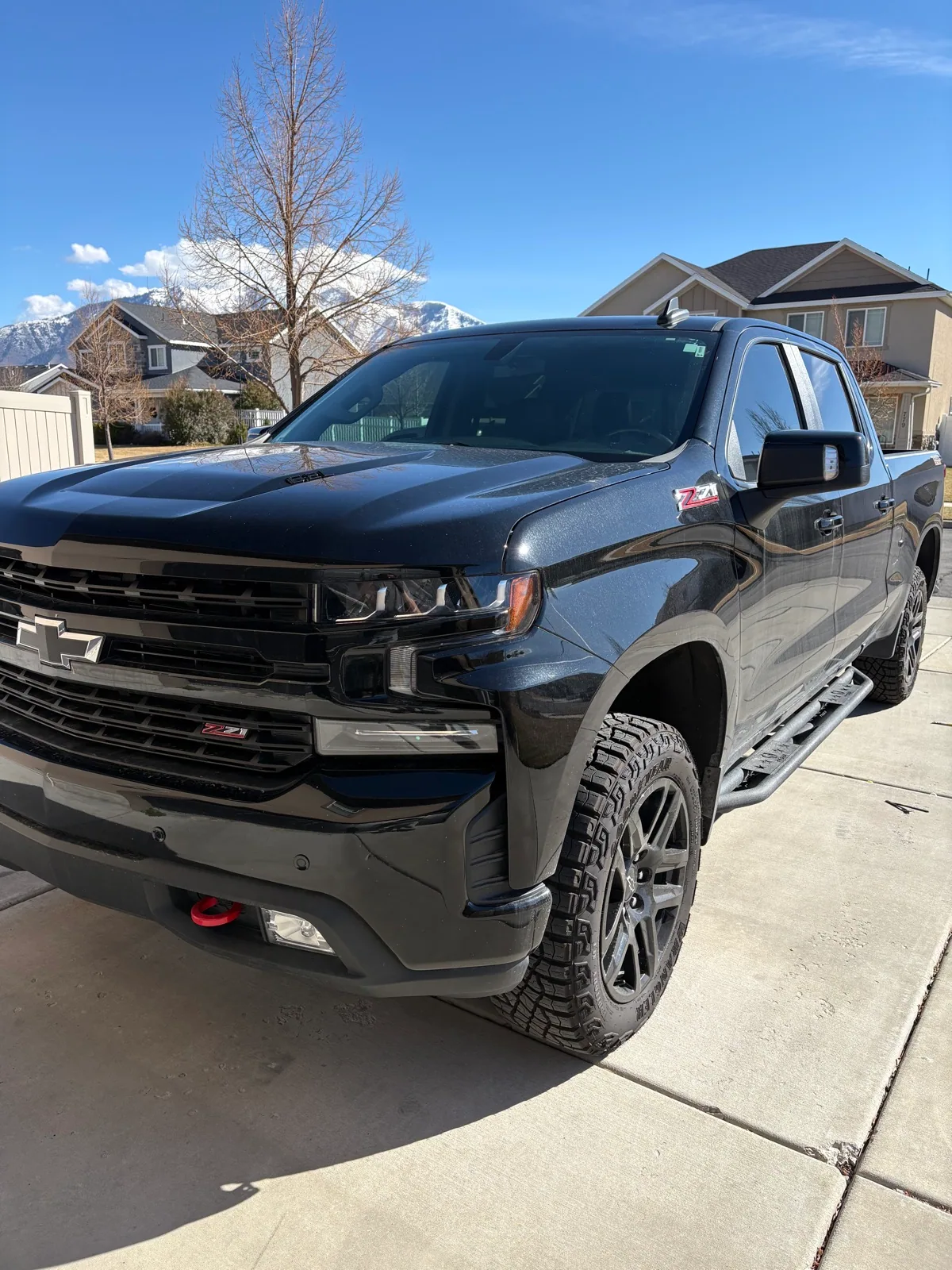 Black truck exterior before detailing